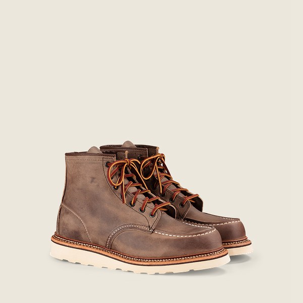 Mens Red Wing Classic Moc – 6-inch Rough & Tough Leather - Heritage Boots Khaki - IYQ761345